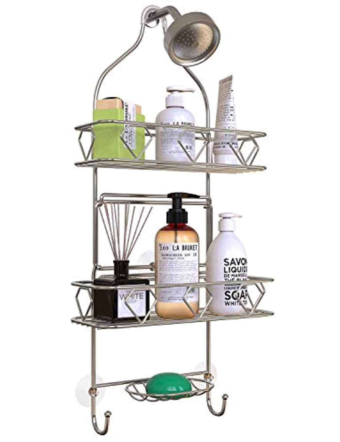 Stainless Steel Bathroom Shelf Hanging Shower Head Caddy Holder